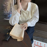 パールニットベスト&シャツSET