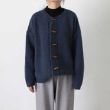 トグルボタンニットアウター