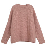 ラウンドケーブルカラーニット