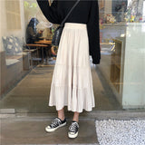 プリーツティアードロングスカート