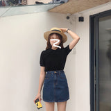 デニムタイトスカート