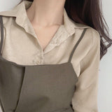 カジュアルシャツ&ラップワンピースSET