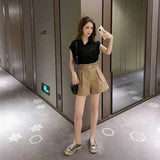 ワンカラーノースリーブシャツ&ハーフパンツSET