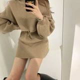 クロップドニット&ワンピースSET