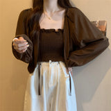 フェミニンパフボレロトップス