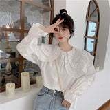 ダブルカラービジューブラウス