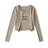 ロゴキャミソール&カーディガンSET