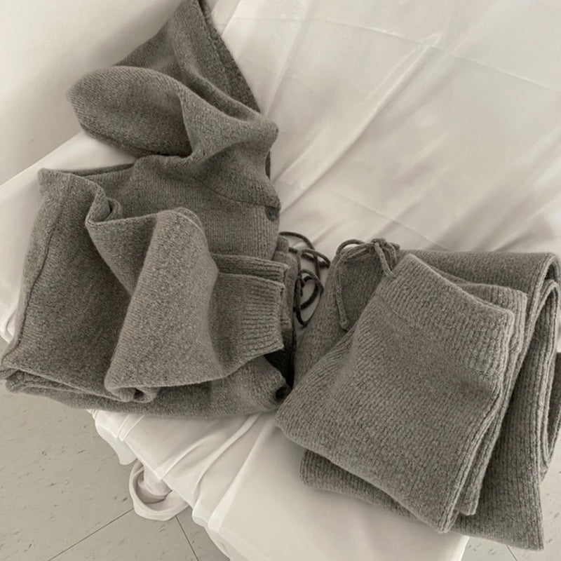 リラックスボタンパーカー&パンツSET