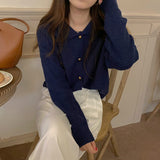 金ボタンフラジールカーディガン