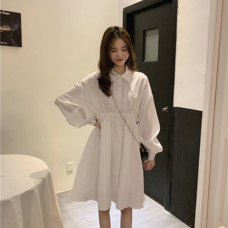 ワンカラーシャツワンピース