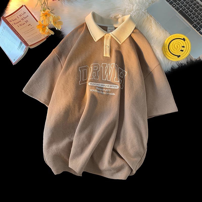 レトロカジュアルポロトップス