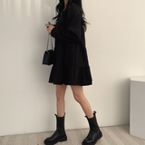 ワンカラーティアードワンピース