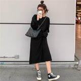 カジュアルルーズミモレワンピース