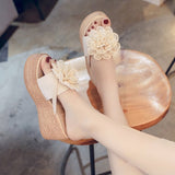 ワンポイントウェッジソールサンダル