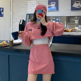 クロップドプルオーバー&タイトスカートSET