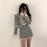 千鳥ジャケット&ミニスカートSET