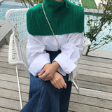 デザインハーフリブニットトップス