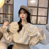 ダブルカラービジューブラウス