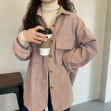 メンズライクコーデュロイシャツ