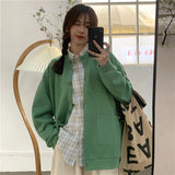 クルーネックシンプルカーディガン