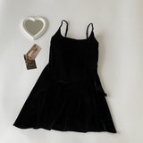 ベロアワンピース&ティアードシャツSET