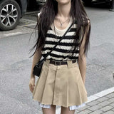 モノクロボーダーベスト&レイヤードスカートSET
