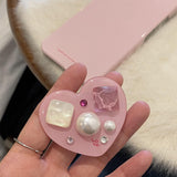 【iPhone17対応】ハートビジューアクセントiPhoneケース