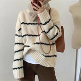 ウェーブボーダーニット