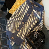 ロイヤルブルーパターンカーディガン