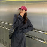 カジュアルルーズミモレワンピース