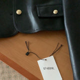 ノーカラーレザージャケット