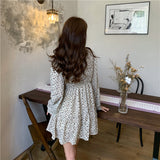 小花シフォンワンピース