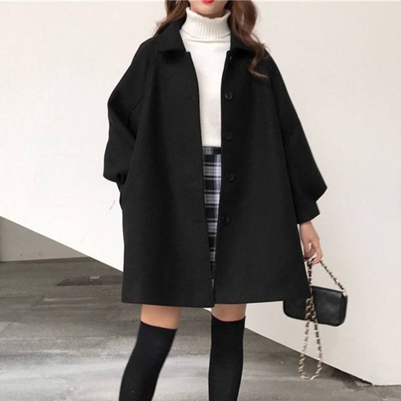 シンプルミドルステンカラーコート