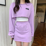 クロップドプルオーバー&タイトスカートSET