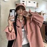 ビッグオーバーコーデュロイシャツ