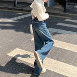 スムースダメージワイドデニム