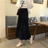 プリーツティアードロングスカート