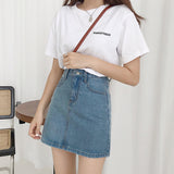 デニムタイトスカート