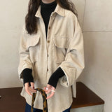 メンズライクコーデュロイシャツ