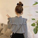 フロントフリルリブトップス