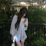 ニュアンスラメブラウス&キャミソールSET