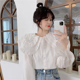 ダブルカラービジューブラウス