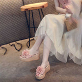 ワンポイントウェッジソールサンダル