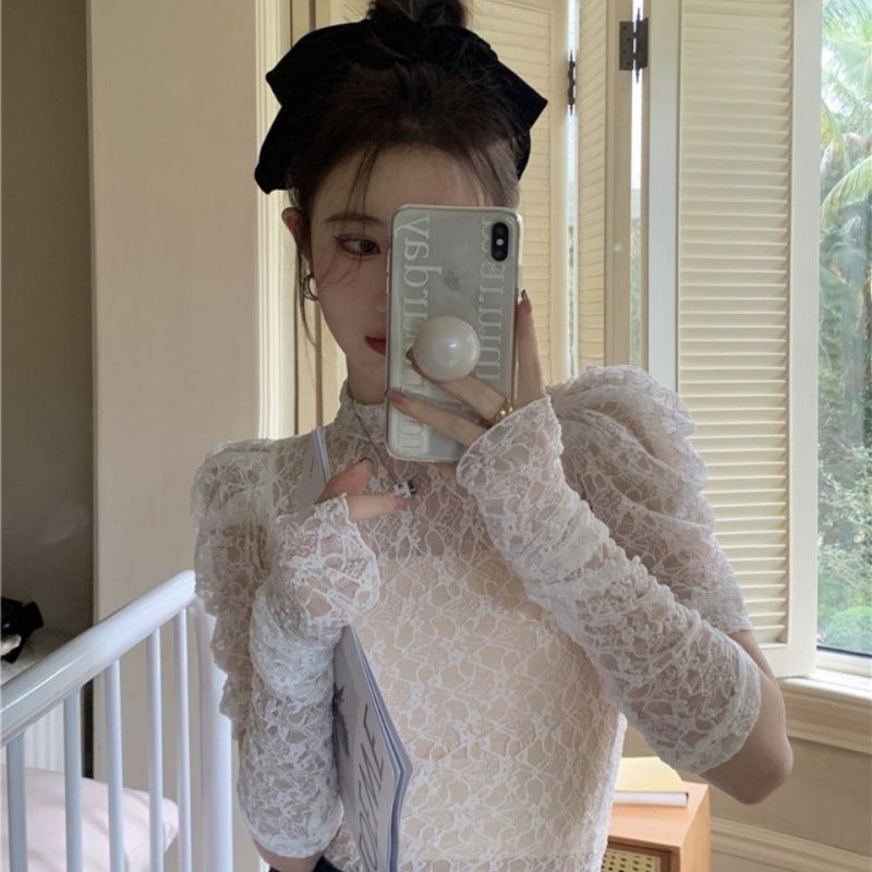 スルーレースアームウォーマートップス