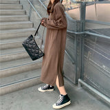 カジュアルルーズミモレワンピース