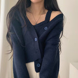 ルーズカーディガン&ニットビスチェSET