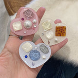 【iPhone17対応】ハートビジューアクセントiPhoneケース