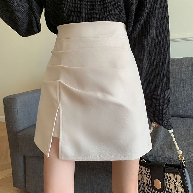 サイドスリットギャザースカート