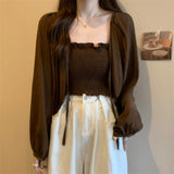 フェミニンパフボレロトップス