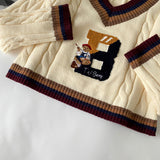 ロゴベアショートニット&スカートSET